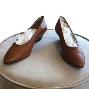 Evan-Picone New with tags SZ 10M Vintage buttery brown soft leather